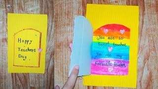 DIY  Happy Teachers Day Card  Handmade Card For Teachers Day [upl. by Novets]