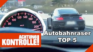 Top 5 Autobahnraser Die Polizei kommt BLEIFÜSSEN auf die Spur  Kabel Eins  Achtung Kontrolle [upl. by Lairbag]