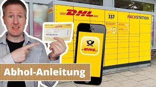 Packstation Paket abholen mit App  Benachrichtigungskarte [upl. by Gloria]