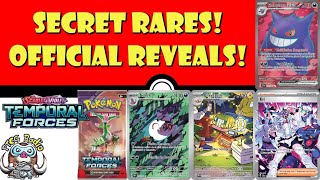 Stunning Secret Rare Cards Officially Revealed from Temoral Forces Pokémon TCG News [upl. by Nayarb]