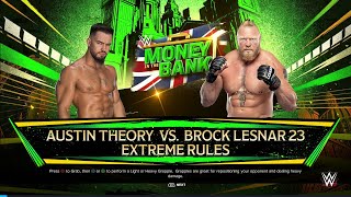 WWE 2K24  Brock Lesnar vs Austin Theory  Extreme Rules Clashquot [upl. by Nevin]