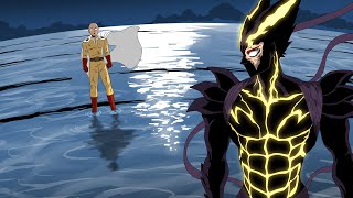 One punch man quotGAROU VS SAITAMAquot full fight with subtitles  Fan animation [upl. by Aivonas]