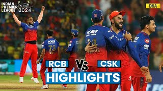 RCB Vs CSK Highlights Royal Challengers Bengaluru Becomes 4th Team To Qualify For IPL 2024 Playoffs [upl. by Westleigh648]