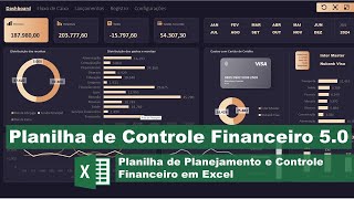 Planilha de Planejamento e Controle Financeiro Excel 50 [upl. by Kcinemod]