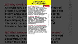 UI Design Interview Questions and Answers  UI Designer Interview Questions and Answers [upl. by Nisa62]