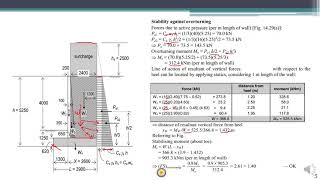 Lecture 3  Water amp Earth Retaining Structures Design  Retaining walls Part 3 [upl. by Dlnaod]