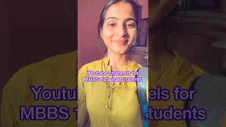 YouTube channels for MBBS 1st year students  Dr RKGMC Hamirpur mbbs firstyearmbbs shorts neet [upl. by Alemahs]