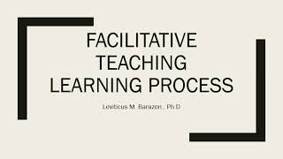 LAC Session 9 LEsson 1 Facilitative Learning [upl. by Nhguavad]