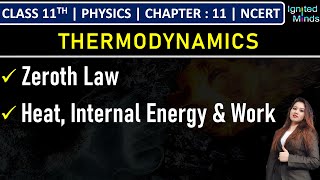 Class 11th Physics  Thermodynamics  Zeroth Law  Internal Energy Heat amp Work  Chapter 11  NCERT [upl. by Clite]