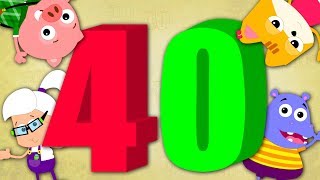 The Numbers Song 1 to 40  Counting Numbers With Bud Bud Buddies  Nursery Rhymes  Kids Songs [upl. by Oiretule938]