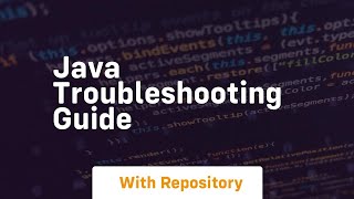 java troubleshooting guide [upl. by Aurelia]