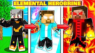 Playing as an ELEMENTAL HEROBRINE in Minecraft Hindi [upl. by Norreht]