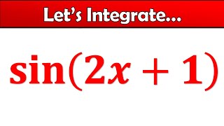 Integral of sin2x1  Integration Walkthrough [upl. by Ahsinaw]