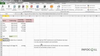 Funktionen VECKODAG och TEXT i Excel [upl. by Rj]
