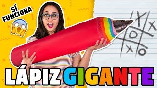 Hice Un LAPIZ ARCOIRIS GIGANTE ¡Sí FUNCIONA ✏️ 🌈Craftingeek [upl. by Gertie525]