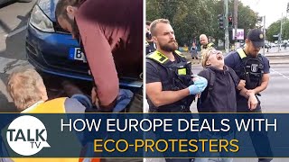 Activists THROWN Off Roads As Spate Of Protests Rise  How Europe Deals With Eco Protesters [upl. by Oijres]