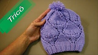 Gorro Bebê em Tricô Com Tabela de Medidas Passo a Passo Mari Trentini [upl. by Aleras]