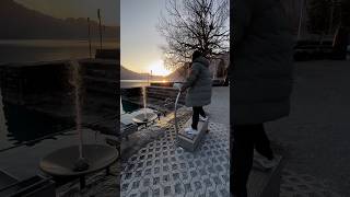 Brienzersee 🇨🇭Playing with the water at sunset MC’s Vlog brienzersee switzerland shorts [upl. by Willcox]