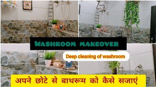 Washroom deep cleaning 🧹Styling tips and hackswashroom deepcleaning homedecor homedecorideas [upl. by Anastasie]