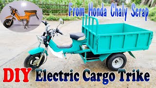 Build a Electric Cargo Trike with Honda Chaly Scrap [upl. by Oirogerg]