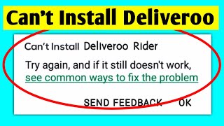 Deliveroo Rider App Download Problem Solve  Cant Install Deliveroo On Play Store amp Ios [upl. by Bilbe]