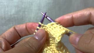 How to knit Ptbl Purl through the back loop [upl. by Ellehcear]