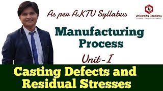 MP6 Casting Defects  Residual Stresses  Conventional Manufacturing processes [upl. by Aciretnahs]