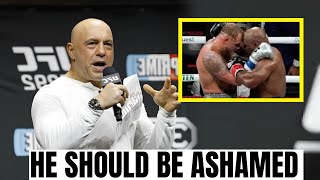 Live Reaction Of Joe Rogan to Jake Paul vs Mike Tyson Fight He Should Be Ashamed [upl. by Alleacim]