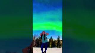 NORTHERN LIGHTS IN NORTHERN NORWAY youtubeshorts happysunshine25SC [upl. by Anem]