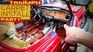 Interior Carpet Install on Triumph TR4  Part 1 Rear Deck and the LEAST IMPORTANT PIECE [upl. by Oznarol127]