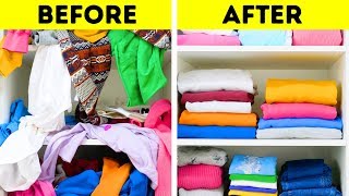 20 SPACESAVING CLOTHES FOLDING IDEAS [upl. by Nivra701]