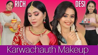 Karwachauth  Middle vs High Class Makeup  Anaysa [upl. by Zeph2]