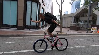 Freestyle Fixie Riding In LA W Chris2Activ [upl. by Handel]