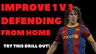 Improve 1 v 1 Defending SOLO FROM HOME  Defending Drill [upl. by Rhyne]