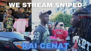 WE STREAM SNIPED KAI CENAT IN LA [upl. by Katha]