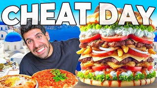 MANGIO TUTTO QUELLO CHE VOGLIO PER 24H  CHEAT DAY A SANTORINI [upl. by Zonda]