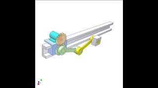 Slider Crank Mechanism Of Equal Crank And Conrod Length 3 [upl. by Ttennaej]