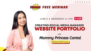 FHMOMS FREE WEBINAR Creating Social Media Manager Website Portfolio [upl. by Ahsienad82]