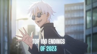 My Top 100 Anime Endings of 2023 [upl. by Ruffi]