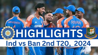 Ind vs Ban 2nd T20 match highlights  full highlights  Highlights [upl. by Ecirtnom]