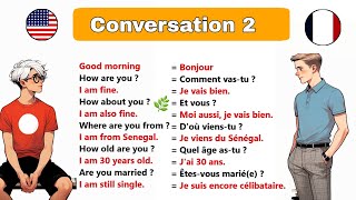 Conversation 2 anglaisfrançais  Anglais facile  ✪✪easy sentences to learn french 🌿 [upl. by Yvehc]