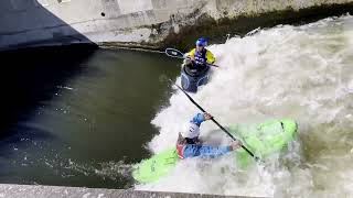 Relentlessly practice the Kayak cross somersault flip [upl. by Ailugram]