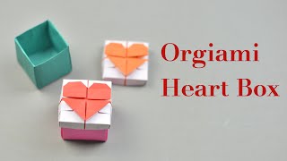 Origami Heart Box  How To Make a Heart Gift Box For Lover  Creative DIY [upl. by Inahs]