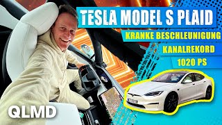 Tesla Model S Plaid  1020 PS 🏆 KanalREKORD 0100 kmh  Matthias Malmedie [upl. by Nivlen]