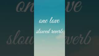 ONE LOVE SLOWED AND REVERB SONG shortvideo [upl. by Nairrad]