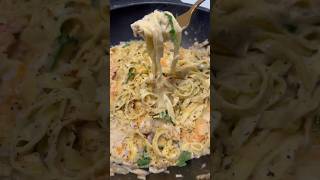 Dinner recipe  Truffle Shrimp Alfredo pasta 🍝 🔥easyrecipe easymeals pastarecipe pasta [upl. by Donna]