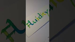 Fluidity asmr shortfeed handlettering meditationmusic relaxing [upl. by Sheply]