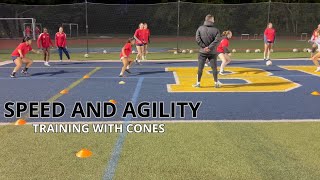 Speed and Agility Training with Cones Soccer Cone Drills [upl. by Milson204]