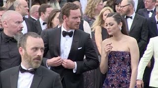 Marion Cotillard and Michael Fassbender on their way to the Red Carpet of Macbeth in Cannes [upl. by Grosmark151]