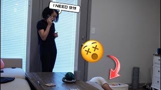 PASS OUT PRANK ON MY GIRLFRIEND GONE WRONG [upl. by Ahsemaj656]